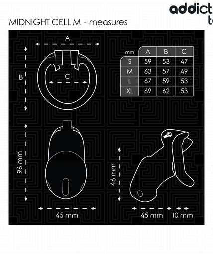 Addicted Toys Locked – Mindnight Cell Penis Cage Size M