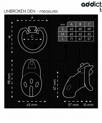 Addicted Toys Locked – Unbroken Den Penis Cage 9.8 Cm