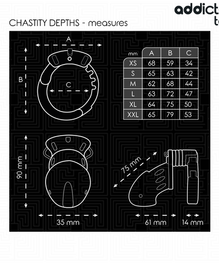Addicted Toys Locked – Chastity Depths Penis Cage 7.5 Cm