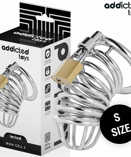 Addicted Toys Locked – Iron Cell Metall Penis Cage 4 Cm Größe S