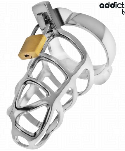 Addicted Toys Locked – Silver Lock Metal Penis Cage Size S