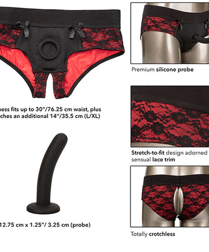 Calexotics – Scandal Set aus Schrittfreien Panties mit Dildo Größe L/XL