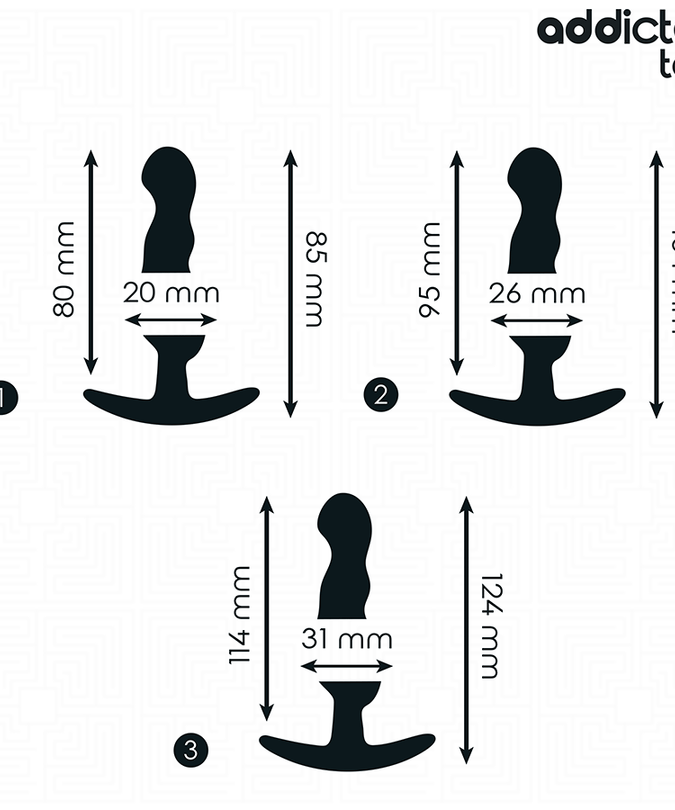 Addicted Toys – Set van 3 anale plugs van siliconen model 1