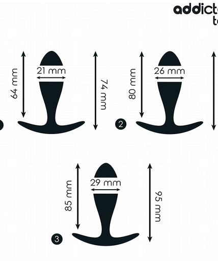 Addicted Toys – Set Of 3 Anal Plug Silicone Model 2