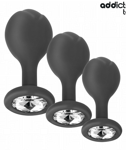 Addicted Toys – Set Of 3 Anal Plug Silicone With Jewel