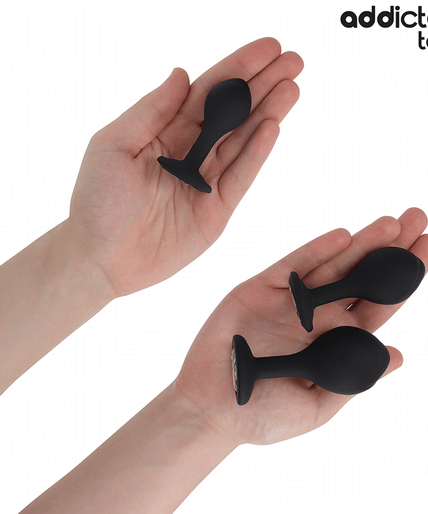 Addicted Toys – Set Of 3 Anal Plug Silicone With Jewel