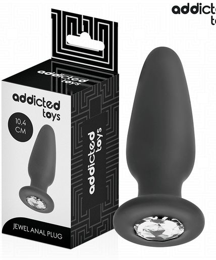 Addicted Toys – Anal Plug With Jewel Silicone Size M 10.4 Cm