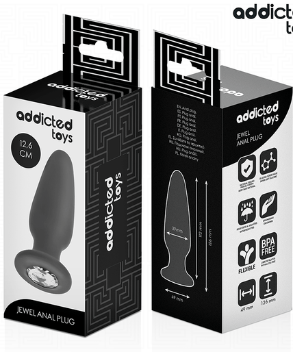 Addicted Toys – Anal Plug With Jewel Silicone Size L 12.6 Cm
