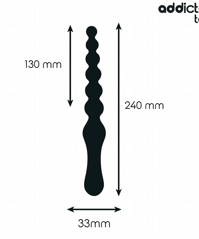 Addicted Toys – Doppelter Analmassagegerät aus Silikon, 24 cm