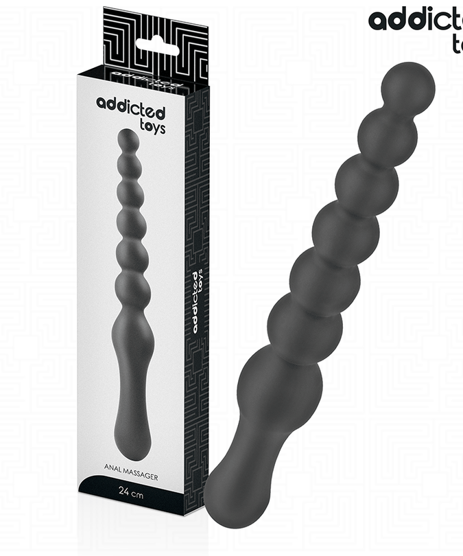 Addicted Toys – Doppelter Analmassagegerät aus Silikon, 24 cm