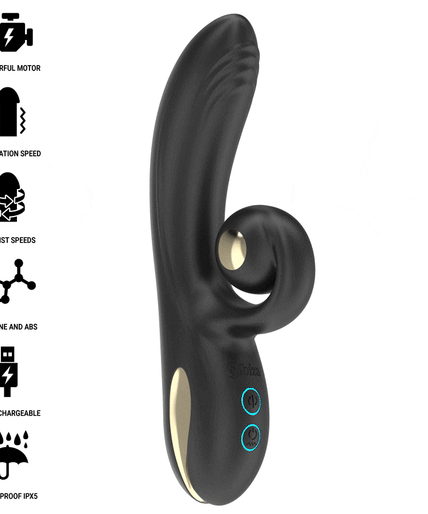Ibiza – Twister Vibrator mit gebogenem Stimulator und Vibro-Rotation