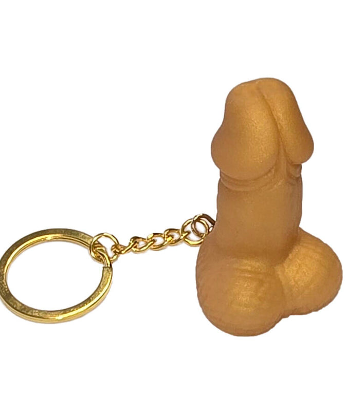 Diablo Picante – Penisvormig Fluitje Sleutelhanger Goudkleurig