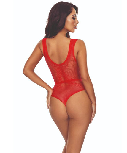 Passion – Bs115 Bodystocking Netz Rot