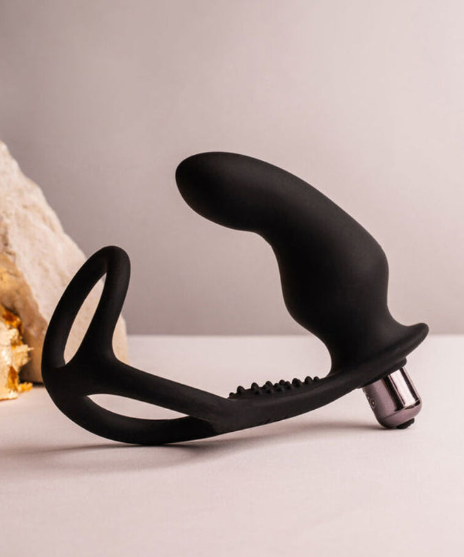 Pleasurements – Rocks – Off – Ro – Zen Pro Analplug mit vibrierendem Penisring – Schwarz