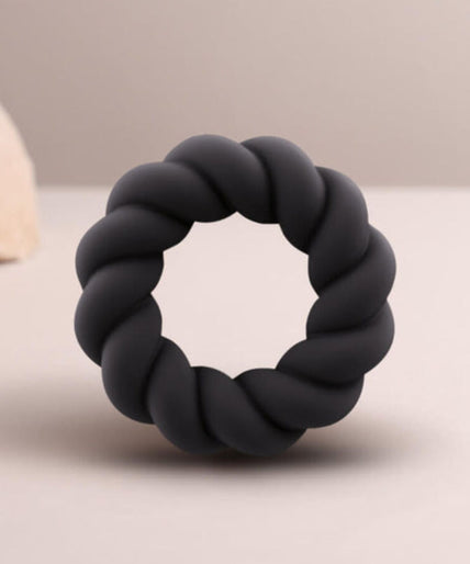 Rocks – Off – Twist Schwarzer Silikon Masturbator Ring