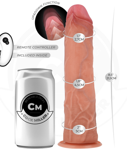 Cock Miller – Hyperrealistischer Dildo mit Saugnapf und Stoßfunktion, fernbedienbar, 21,5 cm