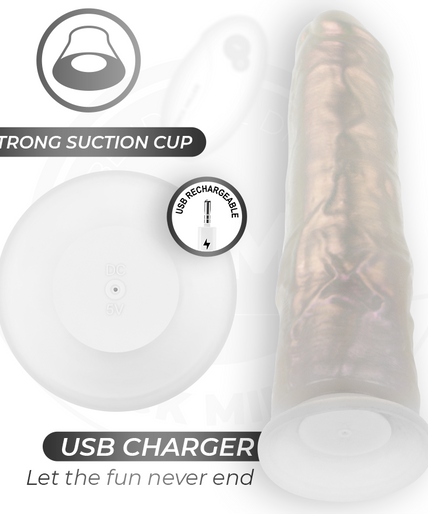 Cock Miller – Dildo mit Saugnapf, Licht und Vibration mit Fernbedienung Weiß 21,5 Cm