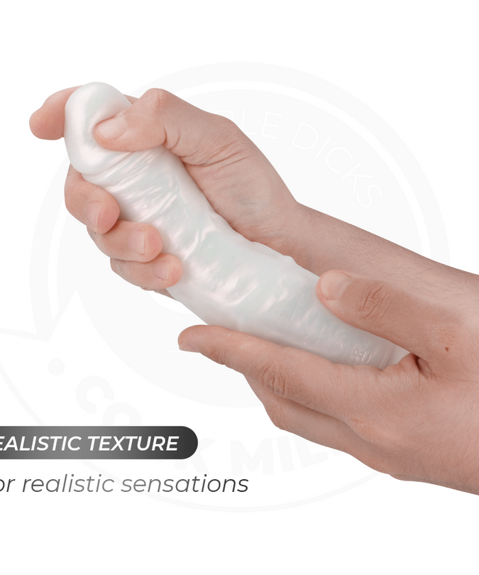Cock Miller – Dildo mit Saugnapf, Licht und Vibration mit Fernbedienung Weiß 21,5 Cm