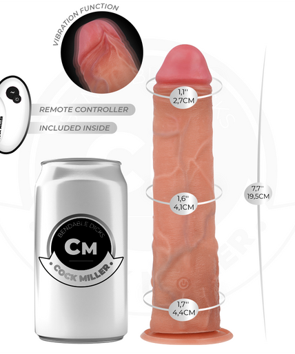 Cock Miller – Realistischer Dildo mit Saugnapf und Fernbedienungsvibration 19,5 Cm