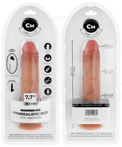 Cock Miller – Realistischer Dildo mit Saugnapf und Fernbedienungsvibration 19,5 Cm
