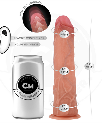 Cock Miller – Hyperrealistischer Dildo mit Saugnapf und Stoßfunktion, 19,5 cm, mit Fernbedienung