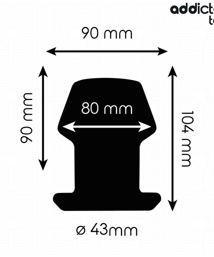 Addicted Toys – Extreme Hollow Anal Plug Silicone Size L 10.4 Cm
