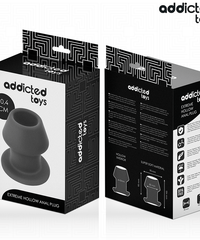 Addicted Toys – Extrem hohler Analplug aus Silikon Größe L 10,4 cm 