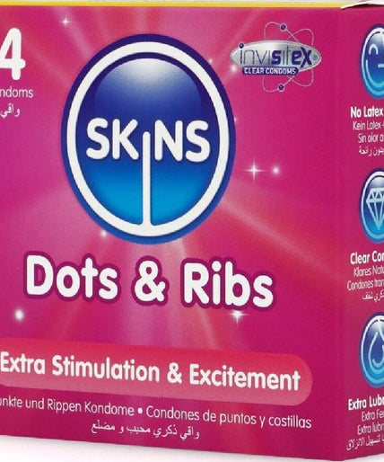 Skins – Dots & Ribs Basic Condooms Pak 4