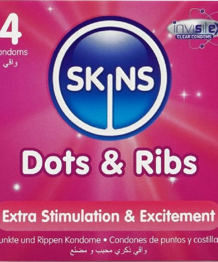 Skins – Dots & Ribs Basic Condooms Pak 4