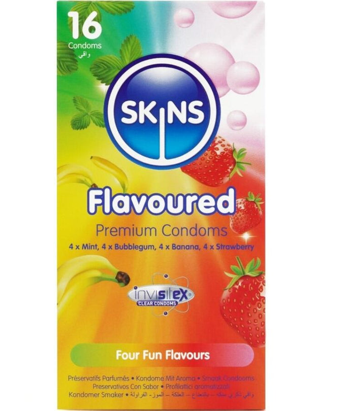 Skins – Multi Flavors Basic Condooms Pakket 16