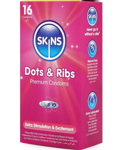 Skins – Dots & Ribs Core Condoms Pack 16