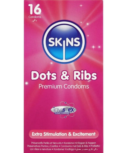 Skins – Dots & Ribs Core Condoms Pack 16