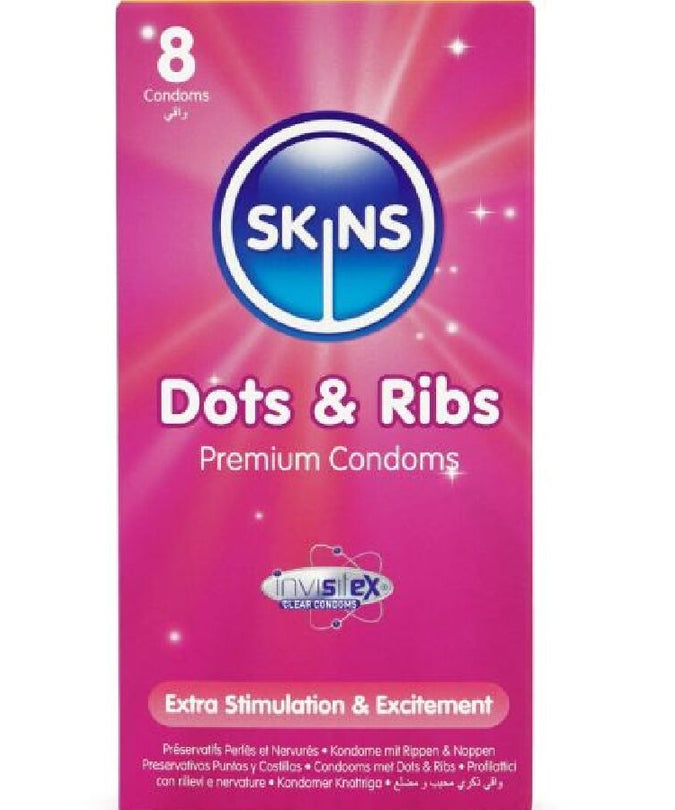 Skins – Dots & Ribs Core Condoms Pack 8