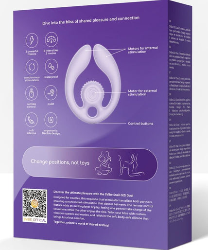 Snail Vibe – Gizi Duo Paarstimulator Fernbedienung Flieder