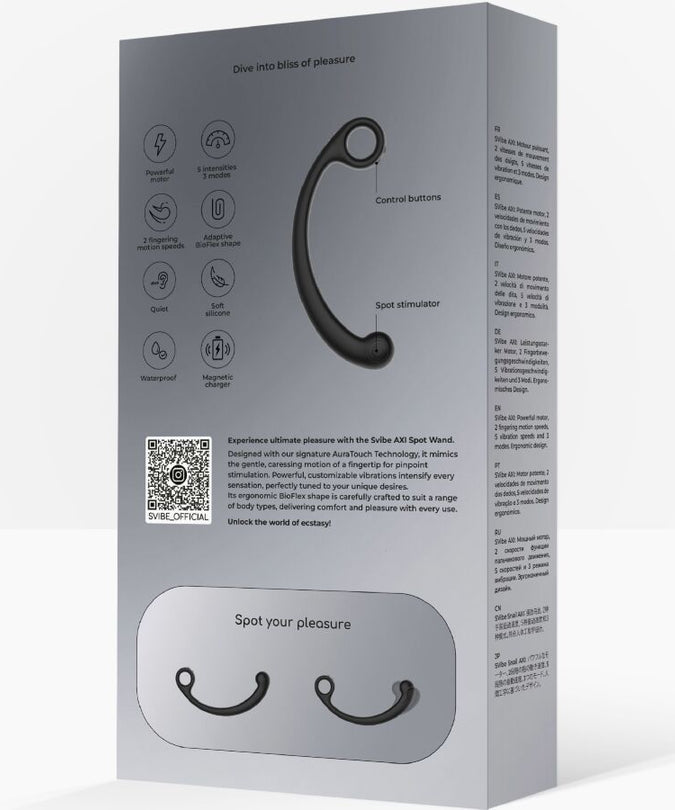 Snail Vibe – Axi Vibrating Massage Wand Black