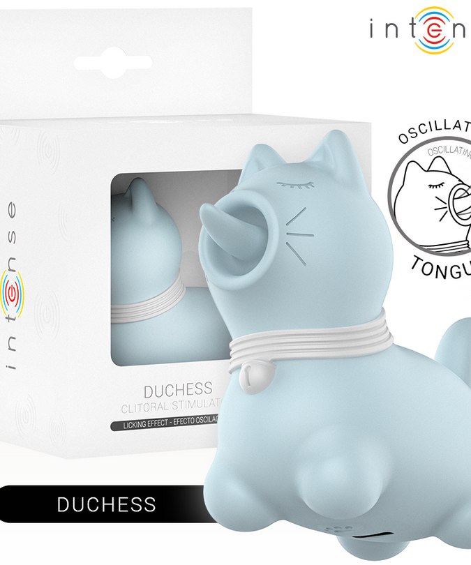 Intense – Duchess Stimulator mit rotierender Zunge 360º Blau