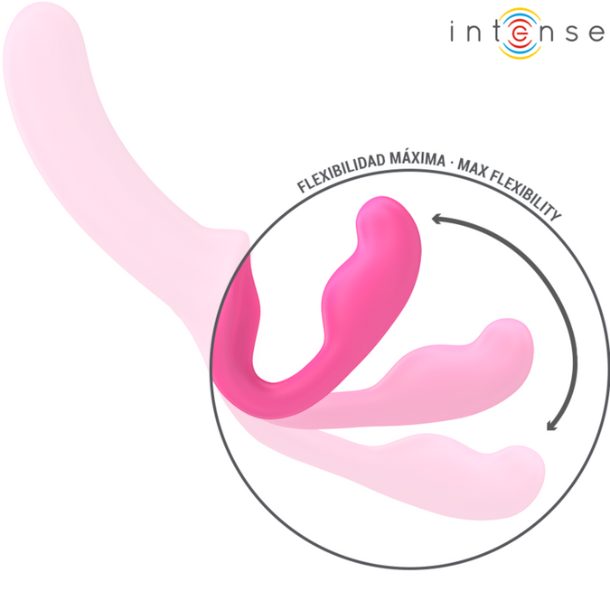 Intense – Amy Dubbele Vibrator 20 cm Roze Met Afstandsbediening