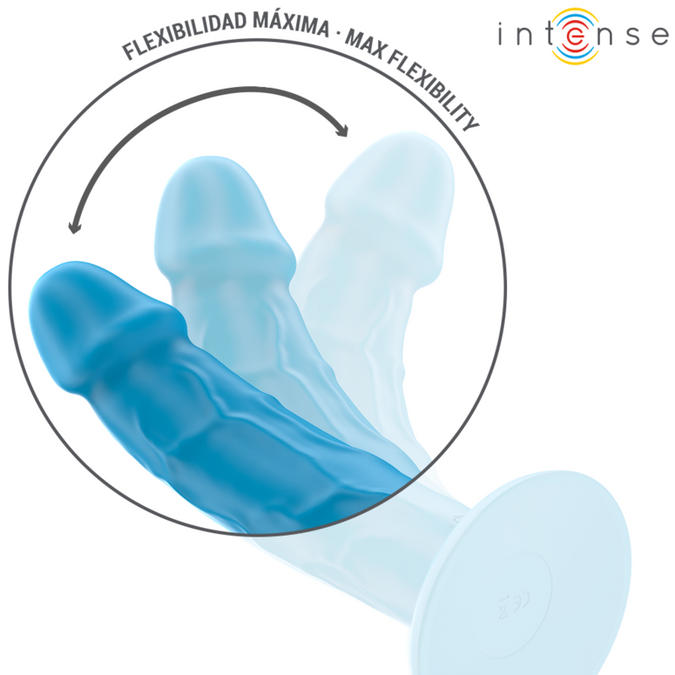 Intense – Phoebe realistischer Vibrator 10 Vibrationen Blau mit Fernbedienung