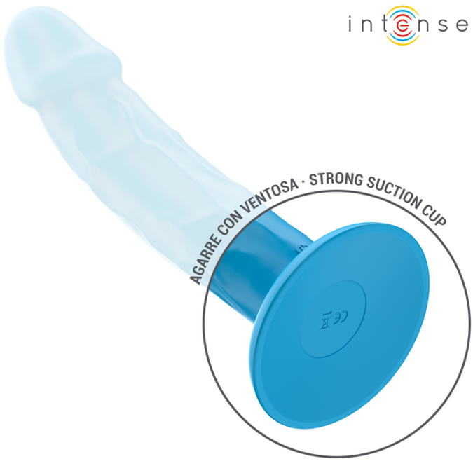 Intense – Phoebe realistischer Vibrator 10 Vibrationen Blau mit Fernbedienung