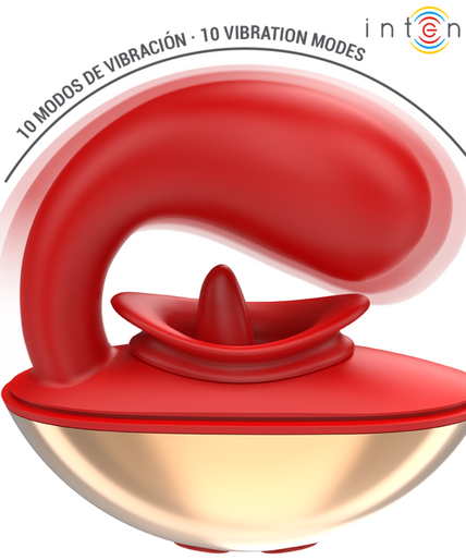 Intense – Mariah Vibrator und Stimulator in U-Form mit 10 Vibrationsmodi, Rot