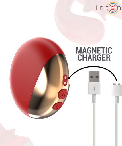 Intense – Mariah Vibrator und Stimulator in U-Form mit 10 Vibrationsmodi, Rot