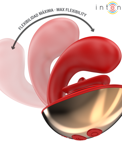 Intense – Mariah Vibrator und Stimulator in U-Form mit 10 Vibrationsmodi, Rot