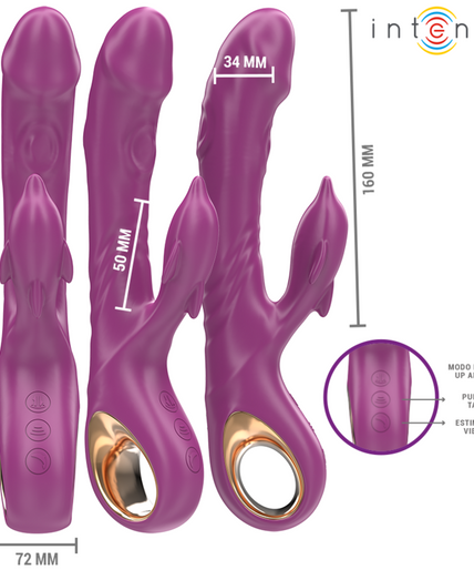 Intense – Halle Multifunktionsvibrator mit delfinförmiger Zunge, lila
