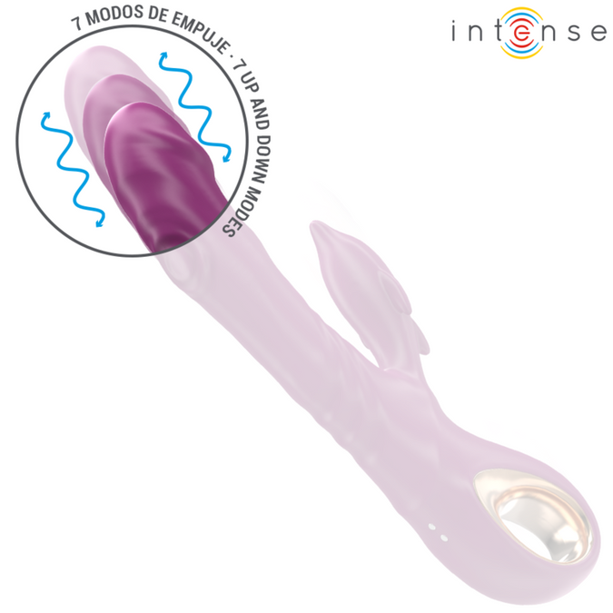 Intense – Halle multifunctionele vibrator met dolfijnstimulerende tong paars