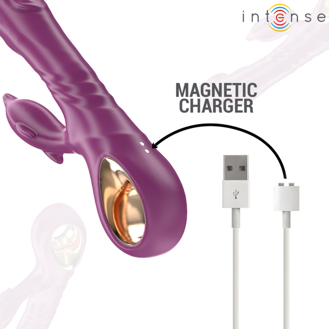 Intense – Halle multifunctionele vibrator met dolfijnstimulerende tong paars