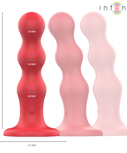 Intense – Cody Vibrator mit Saugnapf Rot Fernbedienung 