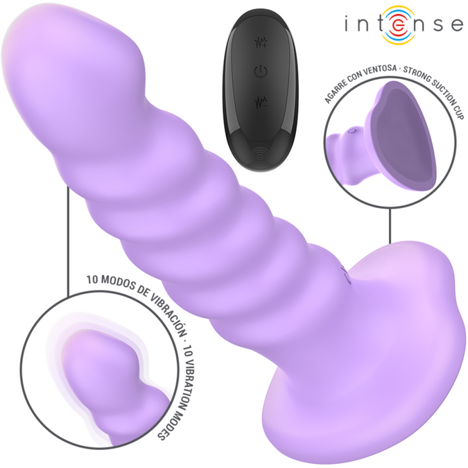 Intense – Brenda Vibrator M-formaat Spiraalontwerp 10 Vibraties Paars Afstandsbediening