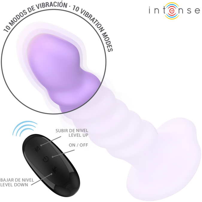 Intense – Brenda Vibrator M-formaat Spiraalontwerp 10 Vibraties Paars Afstandsbediening