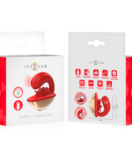 Intense – Mariah Vibrator und Stimulator in U-Form mit 10 Vibrationsmodi, Rot