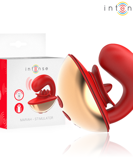 Intense – Mariah Vibrator und Stimulator in U-Form mit 10 Vibrationsmodi, Rot